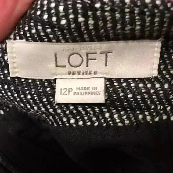 Loft Petites Womens Skirt Size 12P Black Faux Wrap - Picture 9 of 10